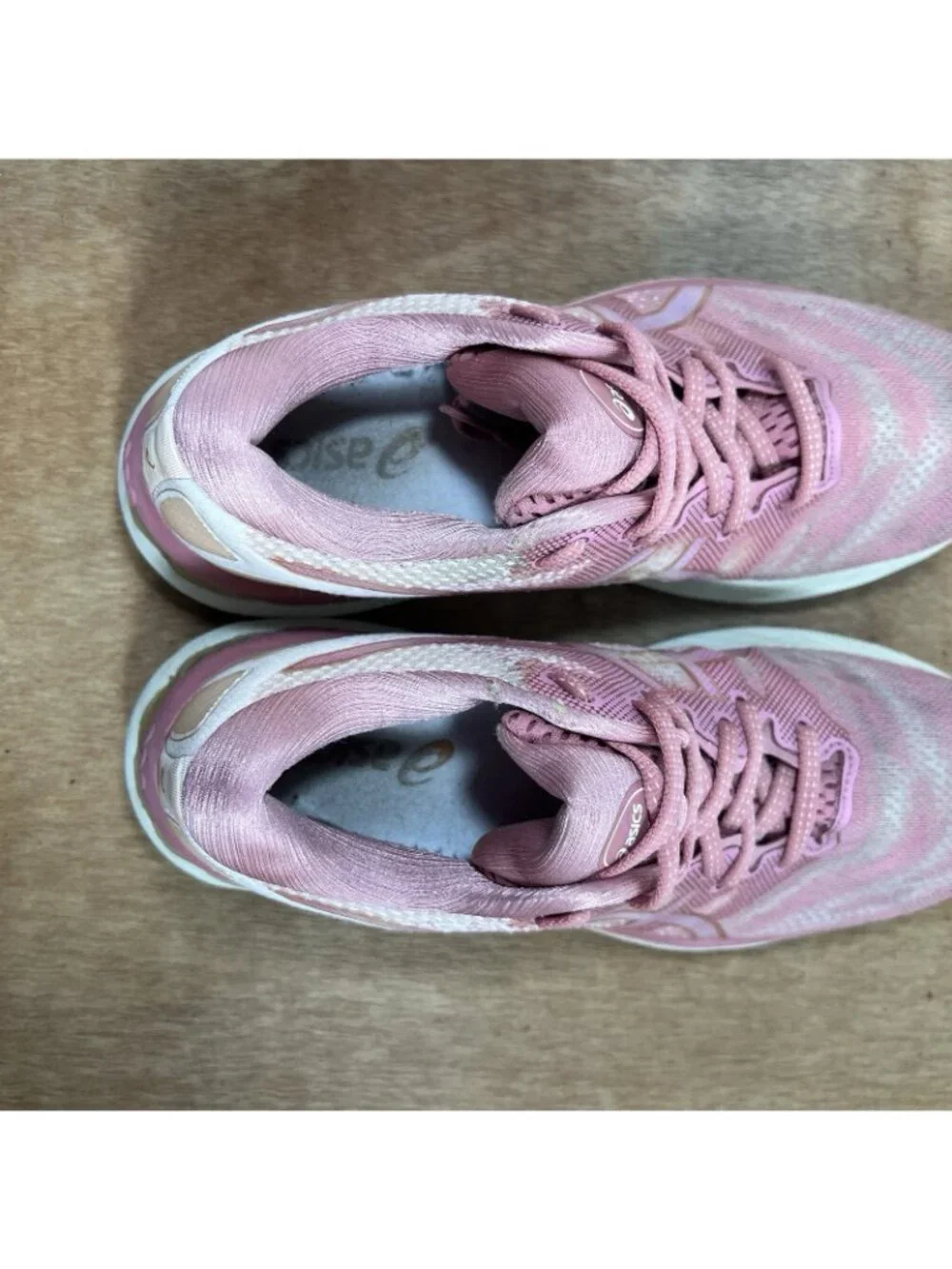 Asics Gel Nimbus 23 Shoes Women Size 8.5 Pink White Athletic Trainers Sneakers